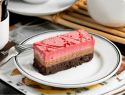 Chocolate and Strawberry Cheesecake